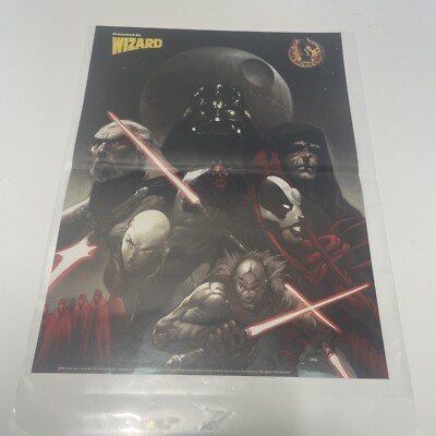 Vintage 90s double sided Wizard poster Marvel Comics Marvel Star Wars Darkside 2