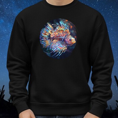 Holographic Fish Sweatshirt Cosy And Perfect For Any Occasion Sbis4XL