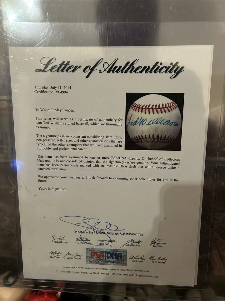 Stunning Ted Williams Signed OAL Baseball PSA/DNA V04994 - Image 3 of 4
