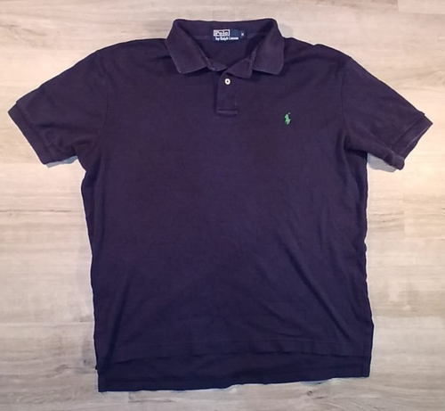 Polo By Ralph Lauren Hemd Herren mittelblau kurzarm Baumwolle Preppy #1153