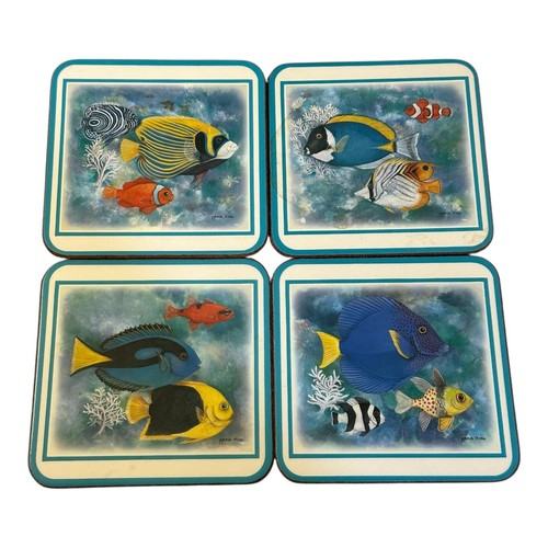 4er Set Pimpernel Fisch Untersetzer Maria Ryan Made in England Maritim