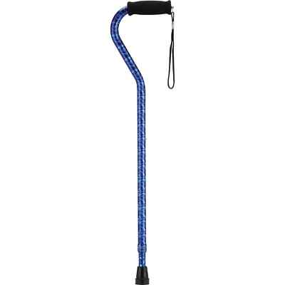 NOVA Designer Walking Cane with Offset Handle 1070PL Blue Wave