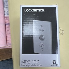 Locknetics MPB-100 Push To Exit REX Button 12/24V New In Box