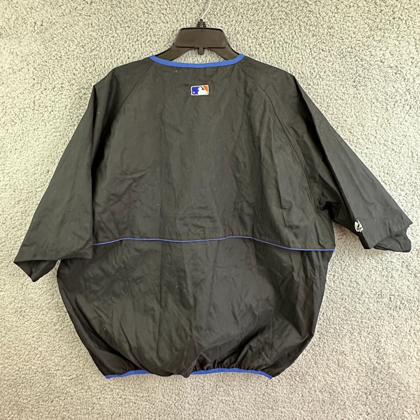 NWT Majestic New York Mets Men's Short Sleeve Windbreaker Shirt Size