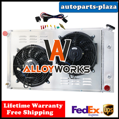 For 70-81 80 Pontiac Firebird Trans Am Esprit Formula 3-Row Radiator+Shroud Fan