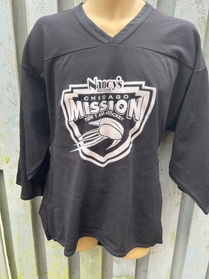 Chicago Mission Tier 1 AAA Eishockey Trikot Shirt Nancy s Pizzeria Gr. L 