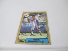 1987 Topps Rick Honeycutt Los Angeles Dodgers Autographed Baseball Card