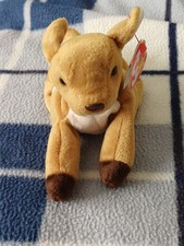 Ty Beanie Baby "Whisper" The Deer  In  Mint Condition With Mint Tags