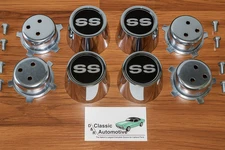 1969-70 Camaro Chevelle Nova SS Rally Wheel Center Caps Set 8pc Hub Ornaments