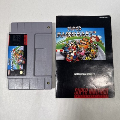 Super Mario Kart + Instruction Manual (Super Nintendo) SNES, Tested, Works