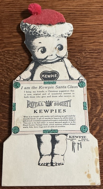 ROSE O’NEILL KEWPIE CHRISTMAS ADVERTISING DISPLAY STAND 1913