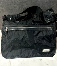 Dolce&Gabbana Messenger Bag Shoulder Bag Nylon Leather Black 151364K Authentic