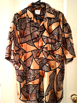 OZone Clothing Rayon S.S Button Dwn Shiirt, Pocket, Browns & Black  Size XL