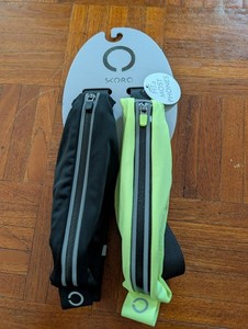 Skora Running Phone Wallet Holder Slim Belt High Vis Reflective 2 Pack Stretch