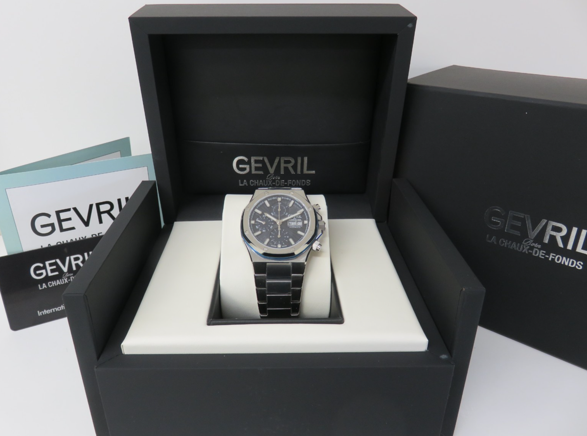 Gevril Kingsgate Men's 47901B Swiss Automatic ETA 7750 Chronograph