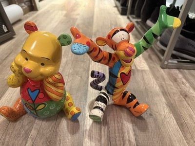 Romero Britto Disney Tigger and Pooh Set Retired Rare Pop Art No Box