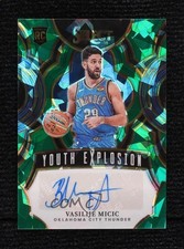 2023 Select Youth Explosion Signatures Green Ice Prizm Vasilije Micic Auto 0s72