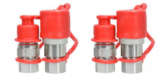 2 Set 3/8" Flat Face Hydraulic Quick Connect Coupler Set , 3/8" NPT Thread