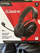 HyperX Cloud III Gaming Headset Black Red, Detachable Mic, USB/3.5mm