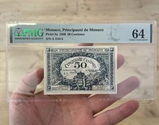 Monaco - Billet 50 Centimes 1920 P-3a NEUF / UNC PMG64 [BMC01]