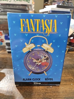New Reveil Disney Fantasia Mickey Mouse Double Twin Bell Blue Alarm Clock. 
