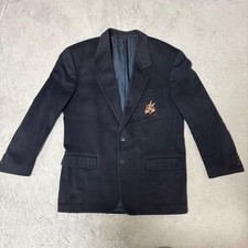 ICEBERG 90s Wool Blazer with Bugs Bunny Embroidery, XL, Navy