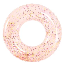 In The Swim Confetti Inflatable Tube Pool Float – 36-Inch Colorful Party Design,