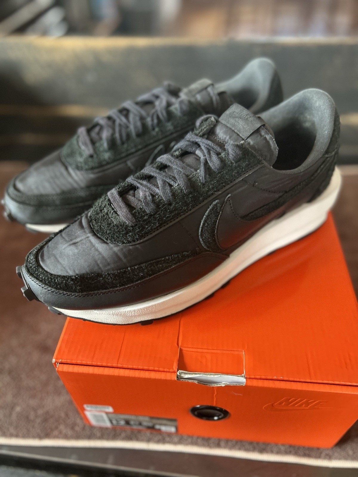 Size 12 - sacai x Nike LDWaffle Black Nylon thumbnail 3