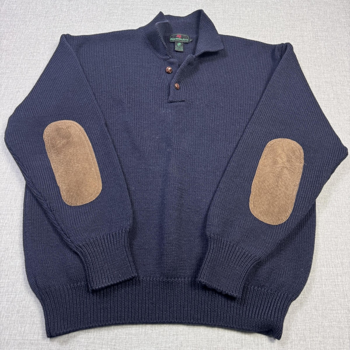 Abercrombie & Fitch Vintage Wool Sweater Pullover Mens XL Blue
