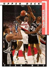1993-94 Upper Deck TEAM MVPs #TM22 Clyde Drexler Portland Trail Blazers HOF