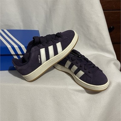 adidas Campus Purple Suede Low Top Sneakers Men's Athletic Shoes White Stripes