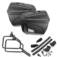 Kappa K22N Seitentaschen + Rahmen FüR Kawasaki Versys 650 2008 2009 Schwarz 22LT