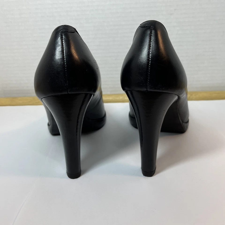 Worthington Womens Shoes Black Open Peep Toe Dress Pumps Heels US 8.5 M, Vintage - Image 4 of 4