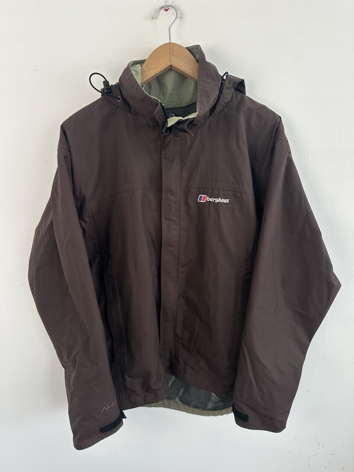 Berghaus aq2 waterproof rain jacket coat hiking gorp core mens brown / Medium M