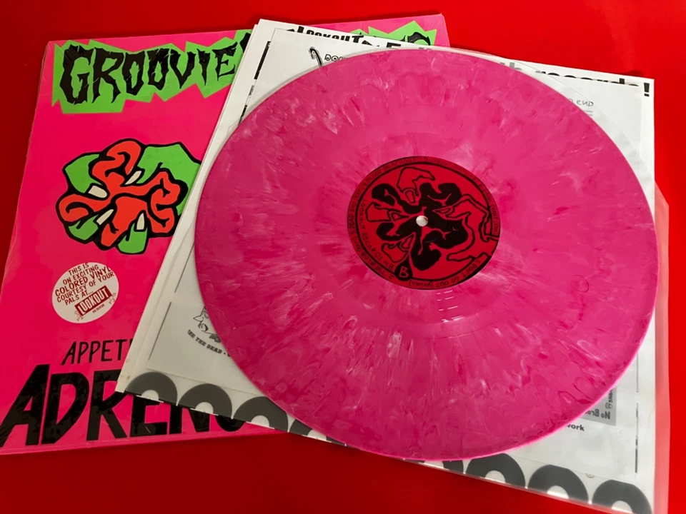 Groovie Ghoulies Vinyl Record Appetite For Adrenochrome Pink Vinyl + Insert 1996 - Image 3 of 4