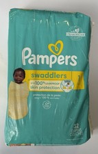 Pampers Swaddlers Diapers, Size 1 8-14 lbs , Absorbent, Keeps Baby Dry 32 Count