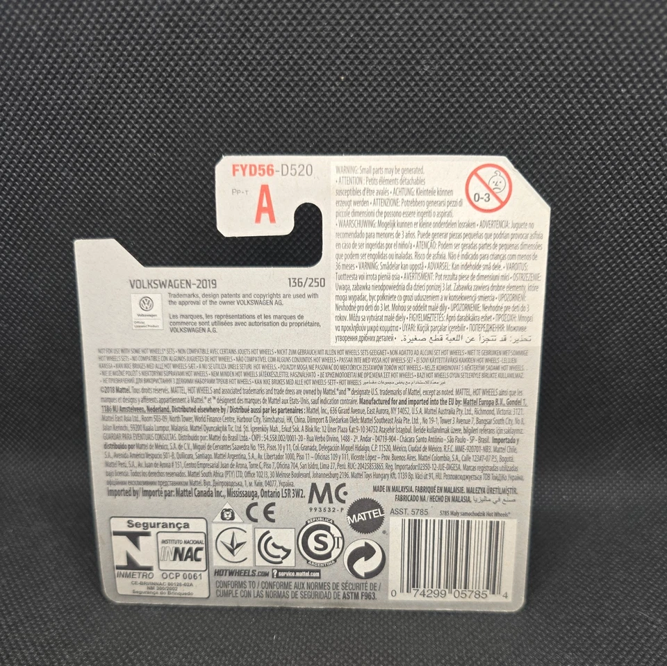 Hot Wheels SHORT CARD 2019 HW VOLKSWAGEN KOOL KOMBI BLUE 2/10 - Image 2 of 2