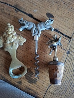 Antique Bottle Opener and Corkscrew Lot