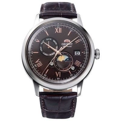 Orient Men's Bambino Version 9 Brown Dial Automatic 41mm Watch RA-AK0804Y