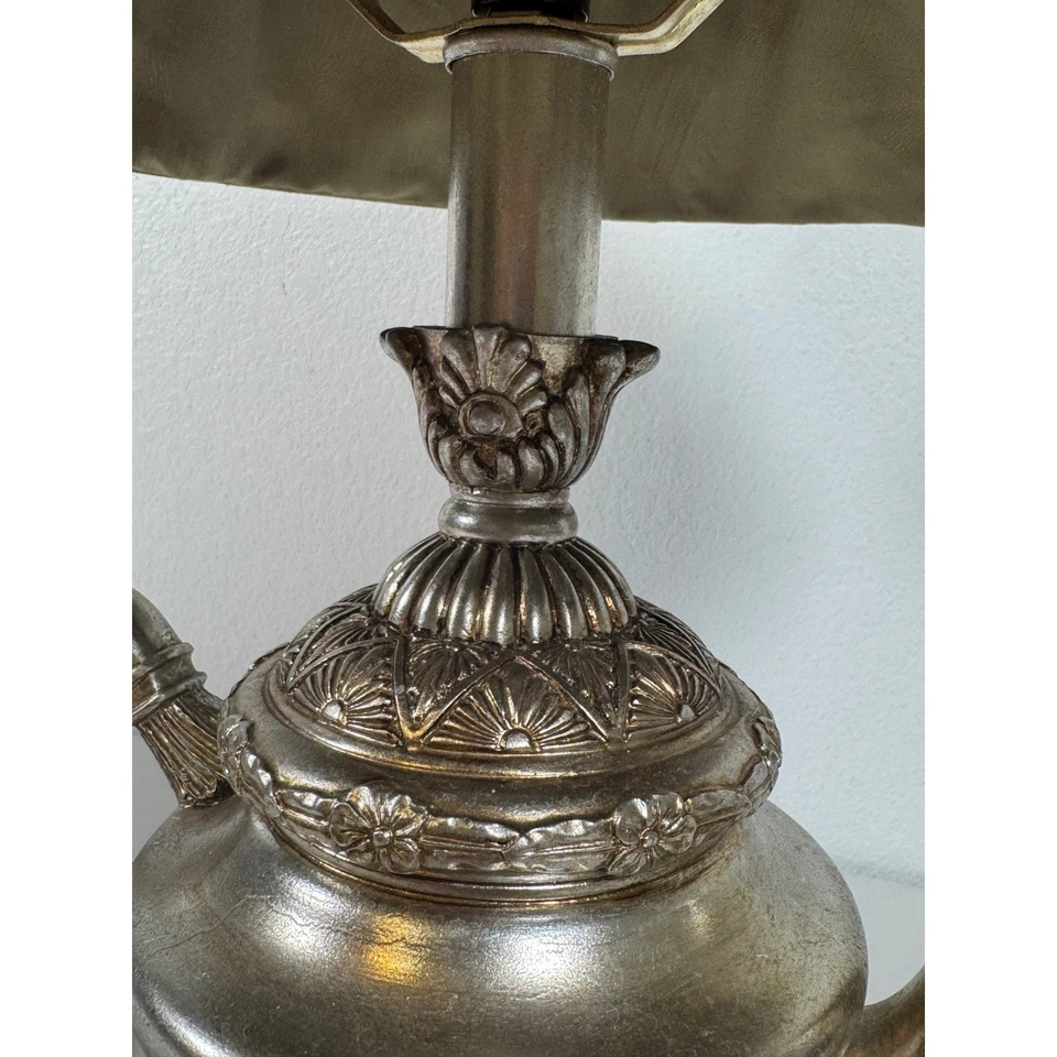 茶壶灯银色口音台灯独特新奇装饰 — 第 3/4 张图片