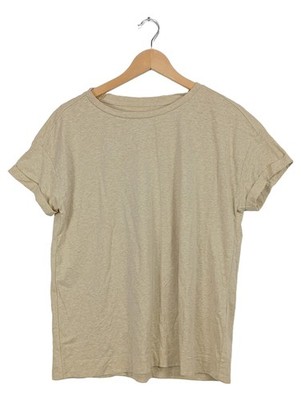 Esprit Damen T-Shirt Gr. M Beige Meliert Organic Cotton Basic
