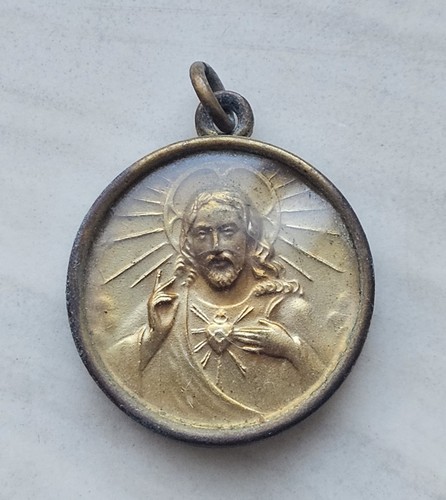Gorgeous Most Sacred Heart of Jesus Our Lady of Mt. Carmel Catholic Pendant