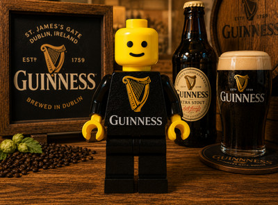 Guinness Backstein Style Figur 20cm Deko Pub Bar Bier 3D Druck Sammlung