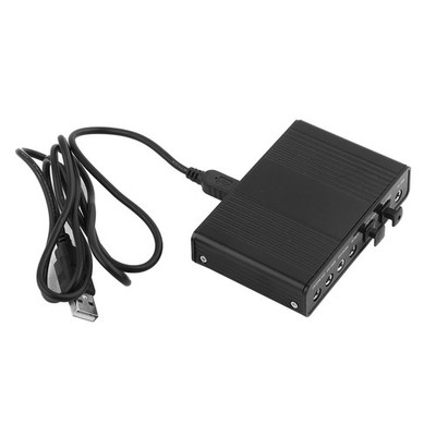 6 Channel Sound Card USB External Digital Optical SPDIF Audio Output Adapte FPLL
