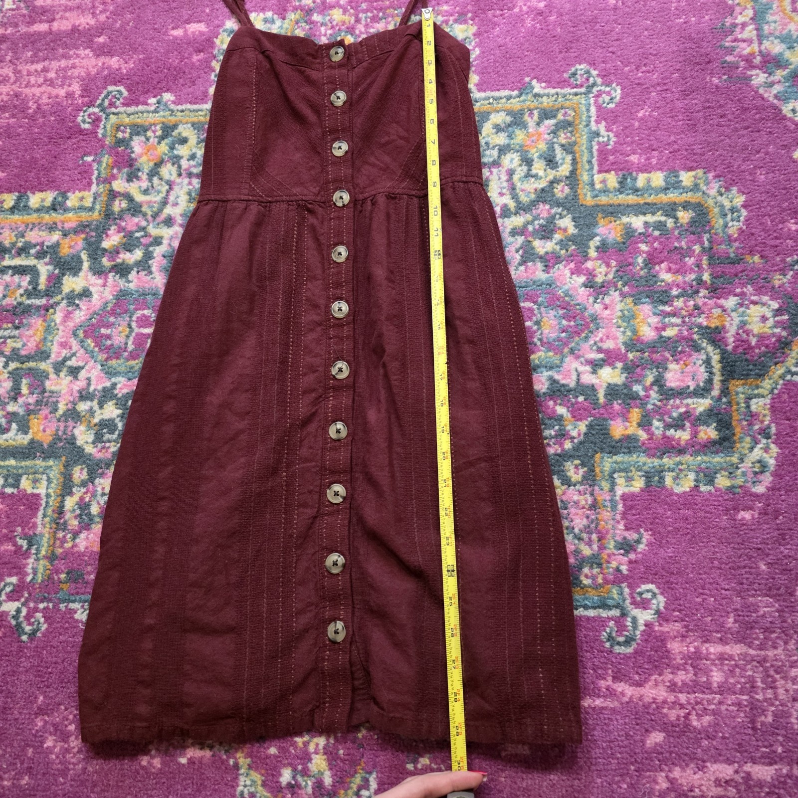 Universal Thread Maroon Button Front pockets Slee… - image 2