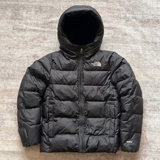 Black The North Face 550 Puffer Jacket With Fur Lining Youth Small 