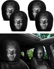 Ghost Face Kopfstützenbezüge Gruselig für Autos Lustig Cartoon Cover