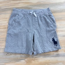 Polo Ralph Lauren Kids Grey Big Pony Mesh Cotton Shorts Size 7