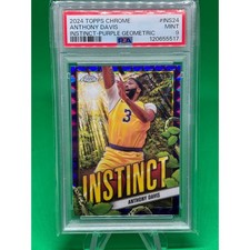 Anthony Davis Instinct Purple Geometric 2024 Topps Chrome LA Lakers PSA 9 #INS24