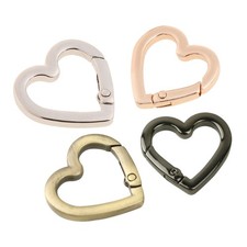 Heart Spring O Ring Openable Leather Bag Handbag Strap Buckle Connect Keyring